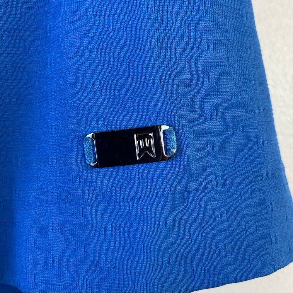 Nike Tiger Woods Collection Mens Blue Textured Golf Polo Shirt Size M 256465-475 - Picture 5 of 10